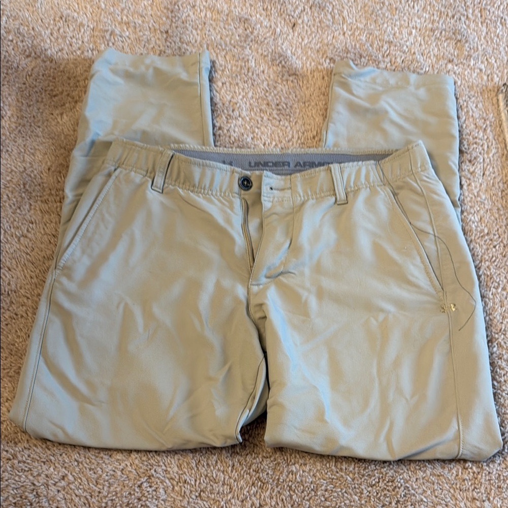 Men’s Under Armour Tan Athletic Pants, 32/30